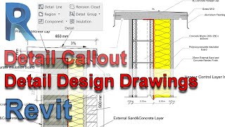 Detail Design Drawing Tutorial in Autodesk Revit Full Modeling amp Detailing TYPICAL PARAPET DETAIL [upl. by Aratihc]