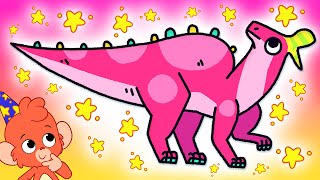 Club Baboo  L is for Lambeosaurus  Learn Dinosaur names and more with Baboo the monkey [upl. by Ilhsa]