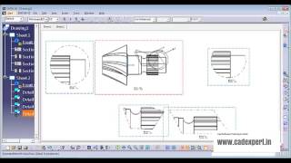 Catia Tutorial Drafting Detail View [upl. by Arze227]