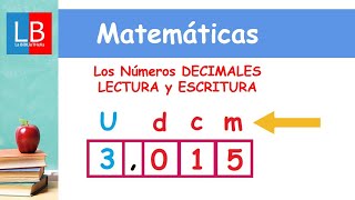 Los Números DECIMALES LECTURA y ESCRITURA ✔👩‍🏫 PRIMARIA [upl. by Chenay]