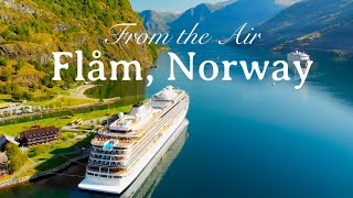 Flam Norway Summer  Fjord Trip from OsloBergen  Bucket List Holiday Location  From the Air 4K [upl. by Acinoryt]