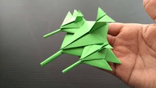 Cómo hacer un jet  avión de combate Origami [upl. by Ysak801]