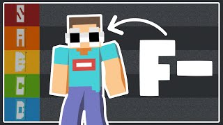 Tier Ranking of FAMOUS MINECRAFT YouTubers SKINS [upl. by Alejandra]