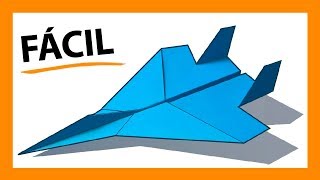 FÁCIL F15 Avión de papel 💙 Cómo hacer un increíble avión de papel de guerra que vuele mucho [upl. by Clarette]