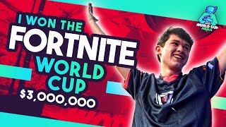 I WON THE FORTNITE WORLD CUP  3000000 [upl. by Angid]