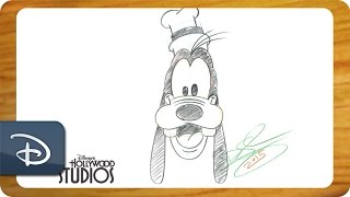 HowTo Draw Goofy  Disneys Hollywood Studios [upl. by Gascony]