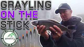 Stick Float Fishing for Grayling on the River Wharfe [upl. by Idurt]