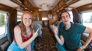 FULL TOUR of Our 1975 Vintage Camper Van RV PreRenovation [upl. by Marco768]