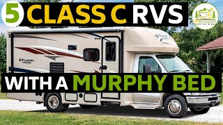 5 Class C RVs Under 25 Feet with a Murphy Bed [upl. by Nostrebor696]