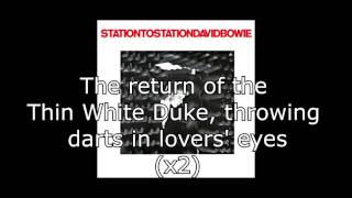 Station to Station  David Bowie  Lyrics [upl. by Idnahs]