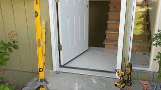 Jeld Wen Front Door Installation  Really crappy products and craftsmanship PART 1 [upl. by Aitekram]