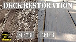 How To Restore A WornOutWeathered Deck [upl. by Ashly]