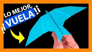 Como hacer un AVION DE PAPEL PÁJARO 💙 que VUELE MUCHO y sea fácil  BIEN EXPLICADO [upl. by Tyre]