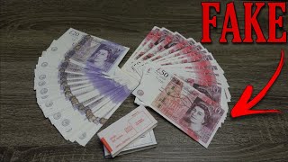 Very Realstic PropFake UK British Pounds Unboxing  Fake 20 amp 50 Pounds notes Review [upl. by Aehtla]