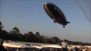 Goodyear Blimp at Spruce Creek  inflight shots  HD [upl. by Agustin]