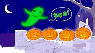 10 Spooky Pumpkins Counting Song  Classic Nursery Rhyme Singalong with Lyrics [upl. by Bremser]