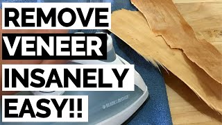 The Insanely EASY Way to Remove Veneer from Wood Furniture [upl. by Eugenie]