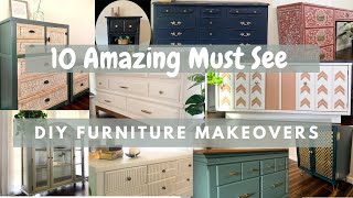 10 Amazing Furniture Makeovers  DIY Furniture Flip [upl. by Heber]