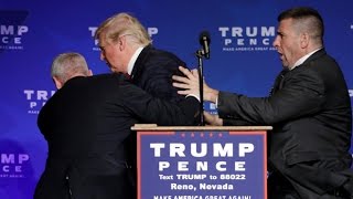 Donald Trump rushed off stage during rally in Nevada [upl. by Nachison]