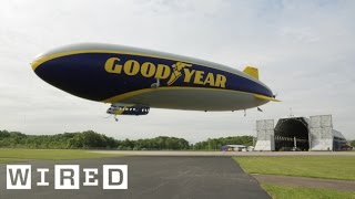 Goodyear Blimp Part 1 A New Airship Takes to the Skies  WIRED [upl. by Ytomit]