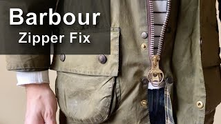 How to fix your Barbour jacket zipper when its stuck [upl. by Jase]