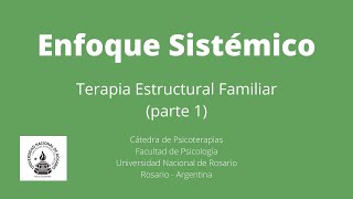 Enfoque Sistémico  Terapia Estructural Familiar parte 1 [upl. by Clarence]