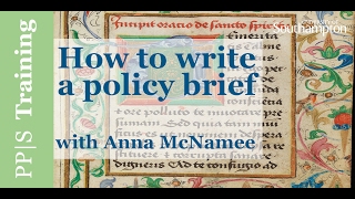 PolicyTraining  How to write a policy brief [upl. by Asselem]