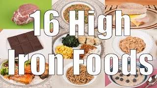 16 High Iron Foods 700 Calorie Meals DiTuro Productions [upl. by Beata178]