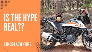 KTM 390 ADVENTURE  On and Off Road Review [upl. by Eugilegna]