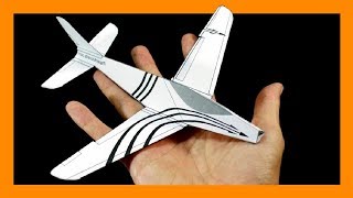 Como hacer un AVION DE PAPEL en 3d para IMPRIMIR que Vuele Mucho GRATIS [upl. by Lleze]