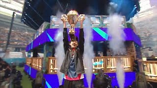 Bugha lifts the trophy after winning Fortnite World Cup  ESPN Esports [upl. by Leif]