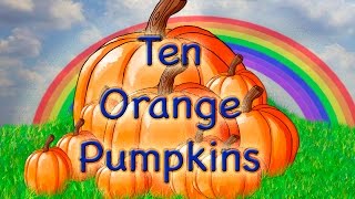 Halloween Preschool Song  10 Orange Pumpkins  LittleStoryBug [upl. by Lindsley]