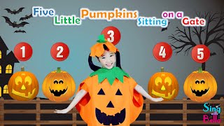 Five Little Pumpkins Sitting On a Gate  Halloween Song 2020  Pumpkin Song  Sing with Bella [upl. by Vergos]