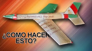 Como hacer un avión Jet de cartón que vuela [upl. by Llieno925]