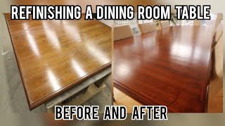 Refinishing a Dining Room Table  Furniture Restoration Repair How to  John Bear Woodworking [upl. by Ogdon]