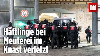 Gefängnismeuterei Polizei stürmt Knast in Thüringen  JVA Untermaßfeld [upl. by Hanas]