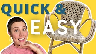 EASY FURNITURE FLIP  how to restore cane furniture  FURNITURE FLIPPING IN MY APARTMENT [upl. by Mars]